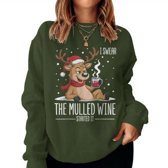 I Swear The Mulled Wine Started It – Christmas Women Sweatshirt - Thegiftio UK
