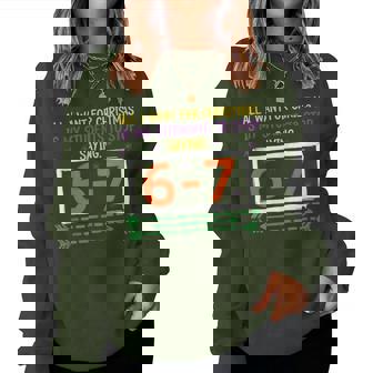 Teacher Christmas 6 7 Meme Classroom Holiday Humor Women Sweatshirt | Mazezy