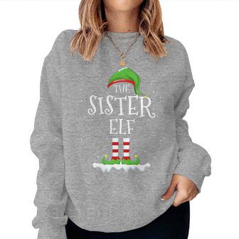 Sister Elf Squad Xmas Family Matching Group Christmas Elf Women Sweatshirt | Seseable CA