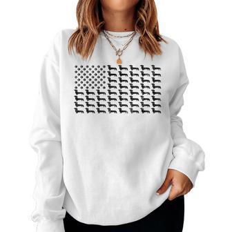 American Flag Dachshund Dog Paw Lover Patriotic 4Th Of July For Men Women Sweatshirt - Thegiftio