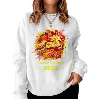 Année Du Cheval 2026 Nouvel An Lunaire Nouvel An Chinois Sweat-shirt pour femme - Cadeauxyz