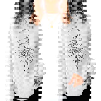 Ballet Dancer Dancing Ballerina Minimalist Dance Girls Women Sweatshirt | Seseable CA