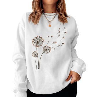 Basset-Hound Dandelion Flower Basshole Dog Mom Mama Women Women Sweatshirt | Seseable UK