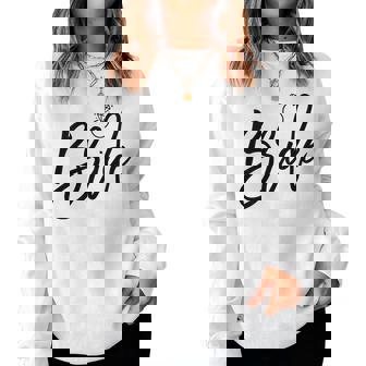 Bride Script Ring Bachelorette Party Women Sweatshirt | Mazezy