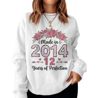 Cadeaux Floraux Pour 12E Anniversaire Pour S De 12 Ans Fabriqués En 2014 Sweat-shirt pour femme - Cadeauxyz