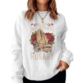 Chapelet Chemise Catholique Ierge Marie Sweat-shirt pour femme - Cadeauxyz