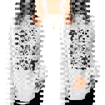 Coquette Soccer Bows Game Day Soccer Mama Mom Cheer Girls Women Sweatshirt - Seseable