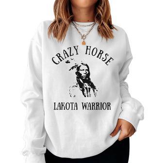 Crazy Horse Lakota Warrior Indian Native American Women Sweatshirt - Thegiftio UK