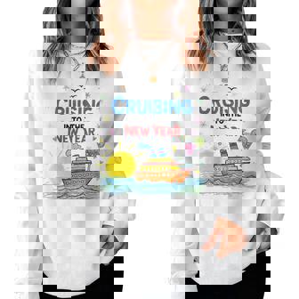 Cruising Into The New Year 2026 Family Cruise Celebration Women Sweatshirt - Thegiftio