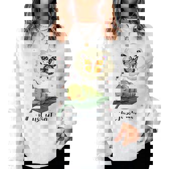 Dream Of The Caterpillar Cute Inspirational Butterfly Women Sweatshirt | Mazezy