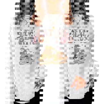 Eating For Two Thanksgiving Pregnancy Announcement Women Women Sweatshirt | Mazezy