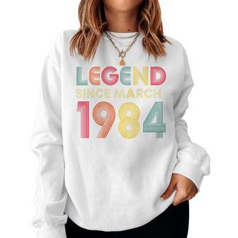 En La Parte Trasera Leyenda Marzo 1984 42 Cumpleaños Es 42 Años Sudadera Mujer - Regaloses