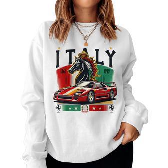 F40 Italy Supercar Black Horse Women Sweatshirt - Thegiftio UK