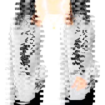 Fierce Tiger Japanese Path Of The Fire Flower Streetwear Women Sweatshirt | Mazezy