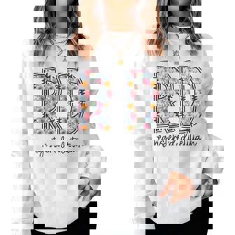 Floral Registered Dietitian Nutritionist Rd Graduation Women Sweatshirt | Seseable UK