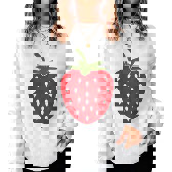 Fraise Fruit Rouge Plante Jardin Jardinier Cadeau Mignon Sweat-shirt pour femme - Cadeauxyz