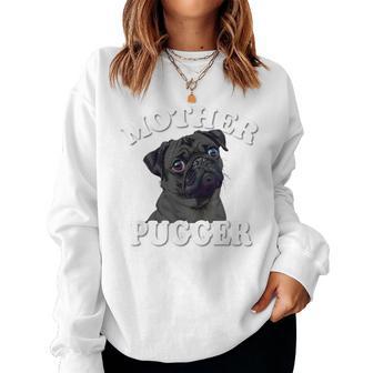 & Mother Pugger Black Pug Lover Women Sweatshirt - Thegiftio UK