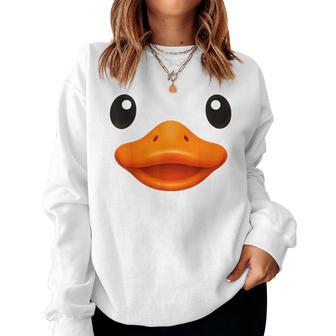 Duck Face Rubber Ducky Duckie Easy Halloween Costume Women Sweatshirt - Thegiftio UK