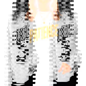 Retro Style Patience Panda Vintage Women Sweatshirt - Monsterry
