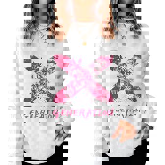 Gen X Skull Woman Humour X Generation Women Sweatshirt | Mazezy