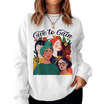 Give To Gain International Women's Day 2026 Flowers Women Women Sweatshirt - Thegiftio