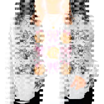 Golden Doodle Goldendoodle Dog Mom Girl Coquette Bow Pink Women Sweatshirt | Mazezy