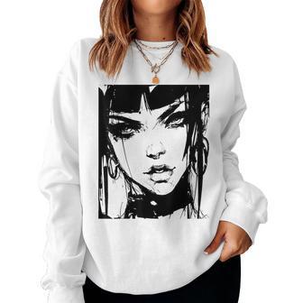 Gothic Anime Manga Japan Goth Girl Creepy Girl Kawaii Women Sweatshirt - Monsterry