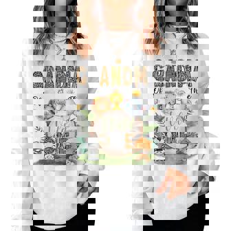 Grandma Of The Wild One 1St Bday Boy Safari Woodland Women Sweatshirt | Seseable FR