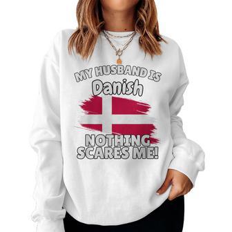 My Husband Is Danish Denmark Flag For Wife Tri-Blend Women Sweatshirt - Thegiftio UK