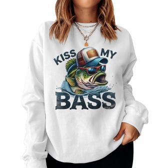 Kiss My-Bass Fishing Fisherman Men Women Sweatshirt - Thegiftio UK