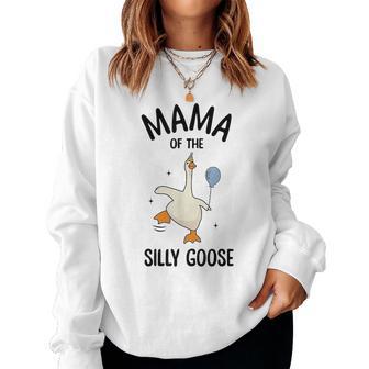 Mama Of The Silly Goose First Birthday Family Matching Women Sweatshirt | Mazezy