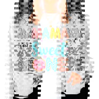 Mama Of The Sweet One 1St Birthday Girl Donut Party Women Sweatshirt - Monsterry