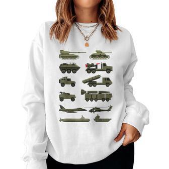 Military Vehicles Military Boy And Girl Tank Lover Women Sweatshirt - Thegiftio UK