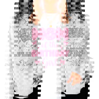 Mom Of The Birthday Girl Coquette Bow Party Family Matching Women Sweatshirt | Seseable UK