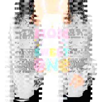 Mom Of The Sweet One 1St Birthday Donut Bday Party Tri-Blend Women Sweatshirt | Seseable UK