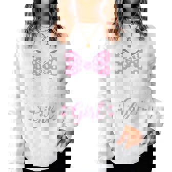 Mommy Of The Birthday Girl Cute Pink Bow Party Mom Women Sweatshirt | Seseable FR