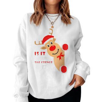 Navideñas Familiares A Juego Con Lindos Renos Cuello Sudadera Mujer - Regaloses