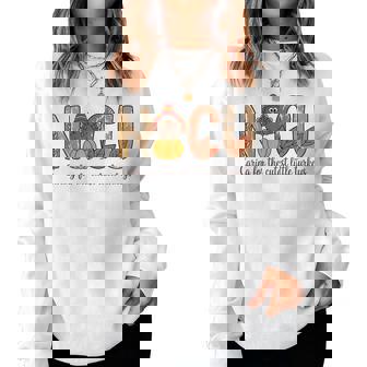 Nicu Fall Thanksgiving Nicu Nurse Caring For The Cutest Litt Women Sweatshirt - Thegiftio