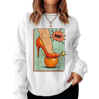 No Kings Retro Patriotic Woman Political Meme Women Sweatshirt - Thegiftio UK