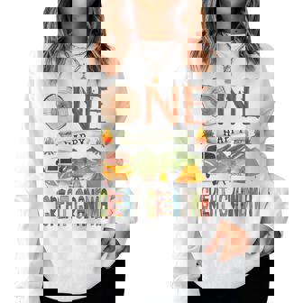 One Happy Great Grandma Camper 1St Birthday Boy Camping Women Sweatshirt | Mazezy