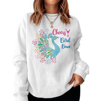 Peacock Mahjong Cheers Bird Bam Chinese Mah Jong Wine Lover Women Sweatshirt - Thegiftio UK