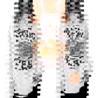 Pie For Two Please Thanksgiving Pregnancy Announcement Mom Women Sweatshirt - Thegiftio