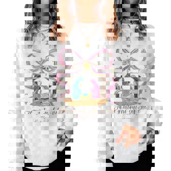 Preppy Christian Nativity Scene The Greatest For All Women Sweatshirt - Thegiftio