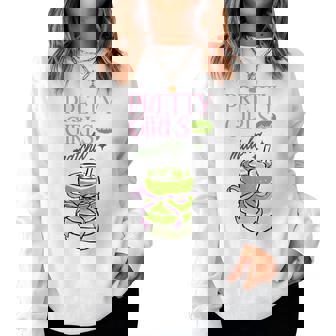 Pretty Girls Drink Matcha Green Tea Costume Women Sweatshirt | Mazezy