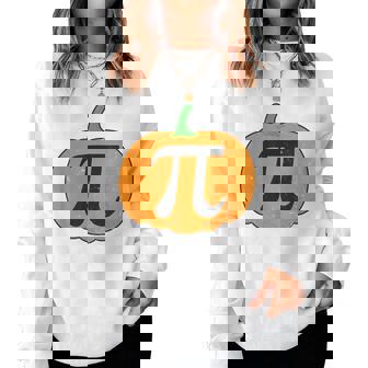Pumpkin Pie Math Costume Pumpkin Pi Math Teacher Halloween Women Sweatshirt - Thegiftio