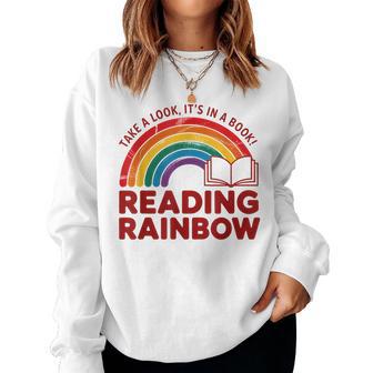 Reading Book Rainbow Literacy Learning Women Sweatshirt | Seseable FR