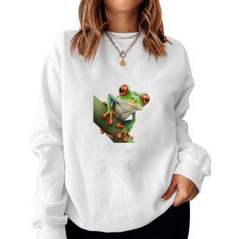 Red Eyed Tree Frog Just A Girl Who Love Rainforest Amphibian Women Sweatshirt - Thegiftio UK