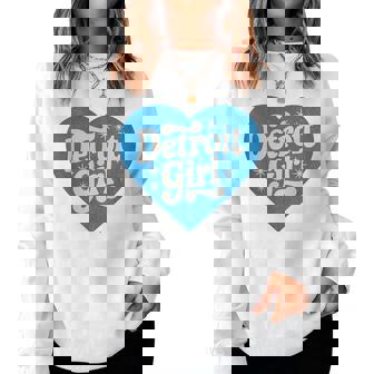 Retro Detroit Girls Heart Cute Detroit Girl Women Sweatshirt | Seseable CA