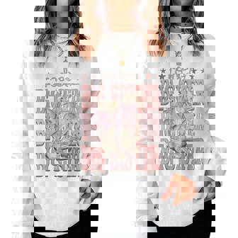 Rodeo Big Sister Pink Boots Coquette Cow-Girl Birthday Party Women Sweatshirt | Mazezy