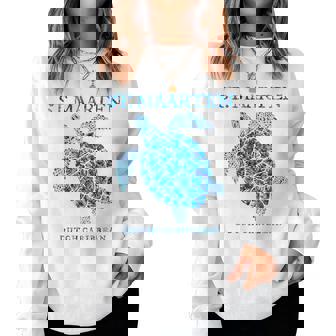 Saint-Martin Tortue De Mer Garçons Filles Souvenir De Sweat-shirt pour femme - Cadeauxyz